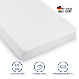 Blumtal Pack of 2 Waterproof Mattress Protectors, Oeko-Tex Certified, Breathable Mattress Topper, Tension Fixation, No Rustling, 90 x 200 cm