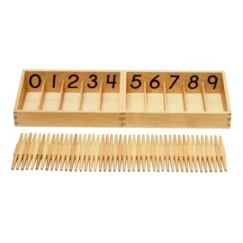 Caja De Husillo Numerada De Elite Montessori Con 45 Husos                                                                                             