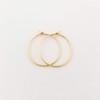 3/4 Inch Thin 14k Solid Gold Hoop Wire Earrings 20