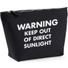 Hippowarehouse Warning keep out of direct sunlight printed make up
