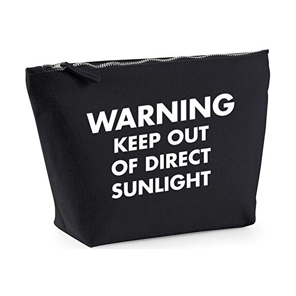 Hippowarehouse Warning keep out of direct sunlight printed make up