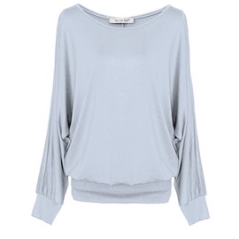 Van Der Rich ® - Oversize T-shirt with bat sleeves - women, Ml-grey
