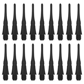 OMJMYY Pack of 100 plastic dart tips, 2BA thread, premium soft dart tips, black, dart tips, soft, particularly stable, durable, soft darts replacement tips, soft darts tips for dart lovers