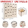 sulanmo Christmas Wooden Advent Calendar with 25 Drawers, Countdown to