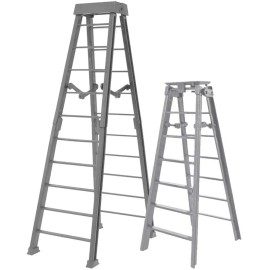 Figures Toy Company 10 Inch Breakable & 7 Inch Silver Ladder for WWE & AEW Wrestling Figures