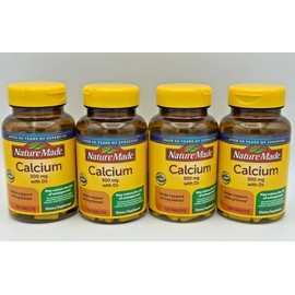 Nature Made Calcium with Vitamin D3 500 mg 130 Tabs - Pack of 4! Exp Sept/2026
