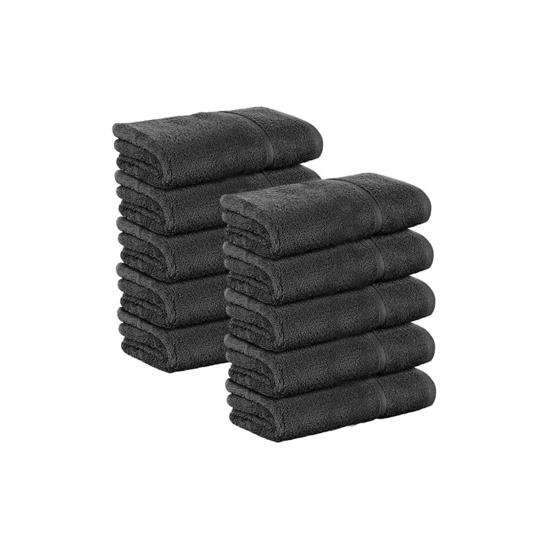 100% Cotton 12 Pack Premium Washcloth Set, 31x31 cm, Soft