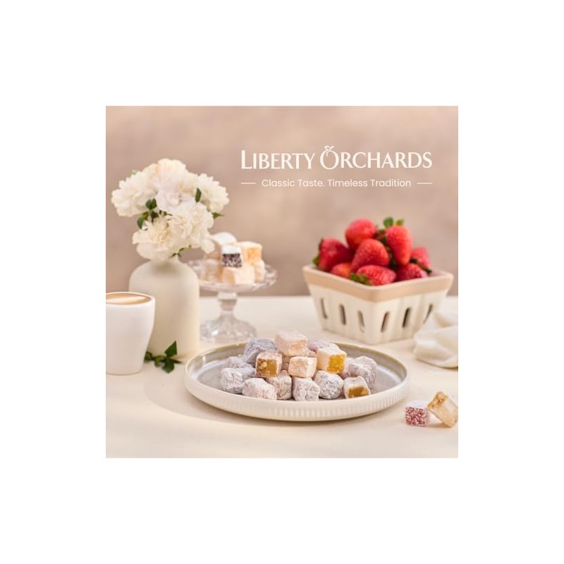 Liberty Orchards, Turkish Delight - Premium Chewy Gourmet Vegan Candy