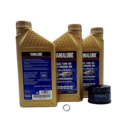 Yamaha Kodiak 700 (2016-2018) all Models HP Oil Filter Change Kit Yamaha Part# 5DM-13440-00-00 and 3 Quarts High Performance LUB-10W40-FS-12