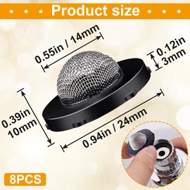 Isslly 8 PCS Hose Filter Washers, Stainless Steel Hose Washer, Garden Hose Screen Filter Fittings for 3/4 in Garden Hose Connector & 5/8 in Washing Machine