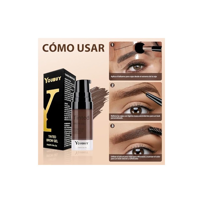 FUWEN Gel para Cejas, Kit de Tinte para Cejas Marrones,