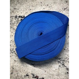 2" blue polypro webbing by the yard diy sewing camping belt straps