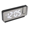 Projection Alarm Clock USB Rechargeable White Light Snooze Function Adjustable