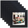 4x4 Black Picture Frames Square Classic Natural Wood 6 Pack
