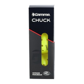 GAMMA Chuck Tournament Pickleballs for Outdoor Play, Symmetrical 38-Hole Design Meets USAPA Standards, 3 Pack