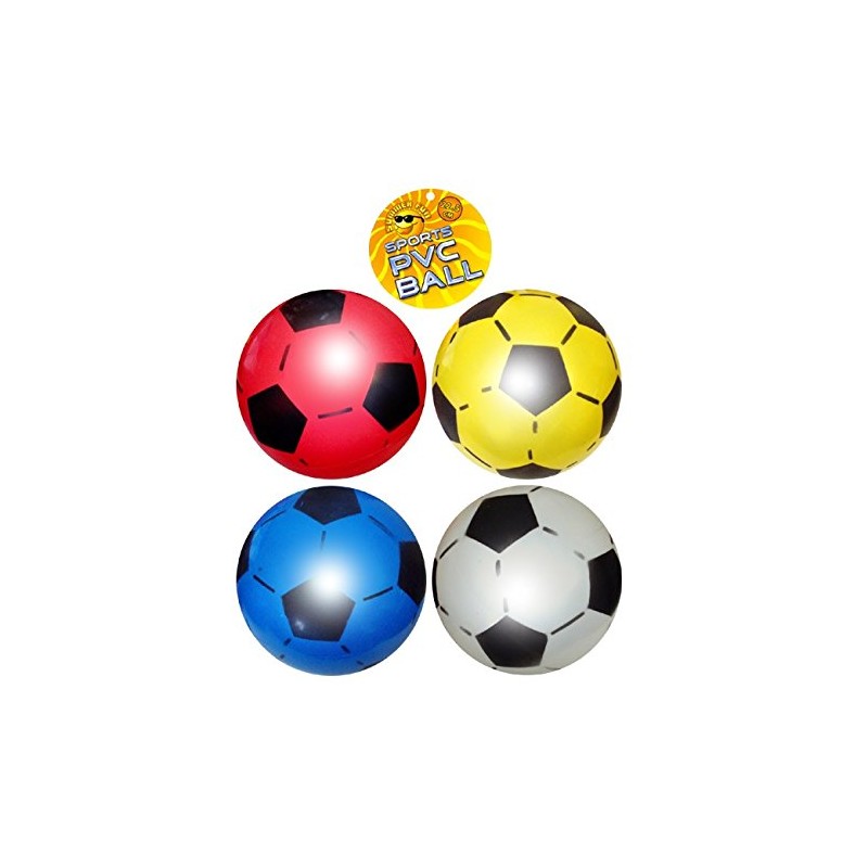 HENBRANDT Assorted PVC Football Balls 22.5cm (Uninflated) and Sports Pump