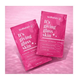 Wellnature™ The Original Overnight Deep Collagen Mask - It's Giving Glass Skin Sleep Mask - Deep Hydrating Bio-Collagen + Oligo-Hyaluronic Acid Facemask - Skincare For All Skin Types, Pack of 4