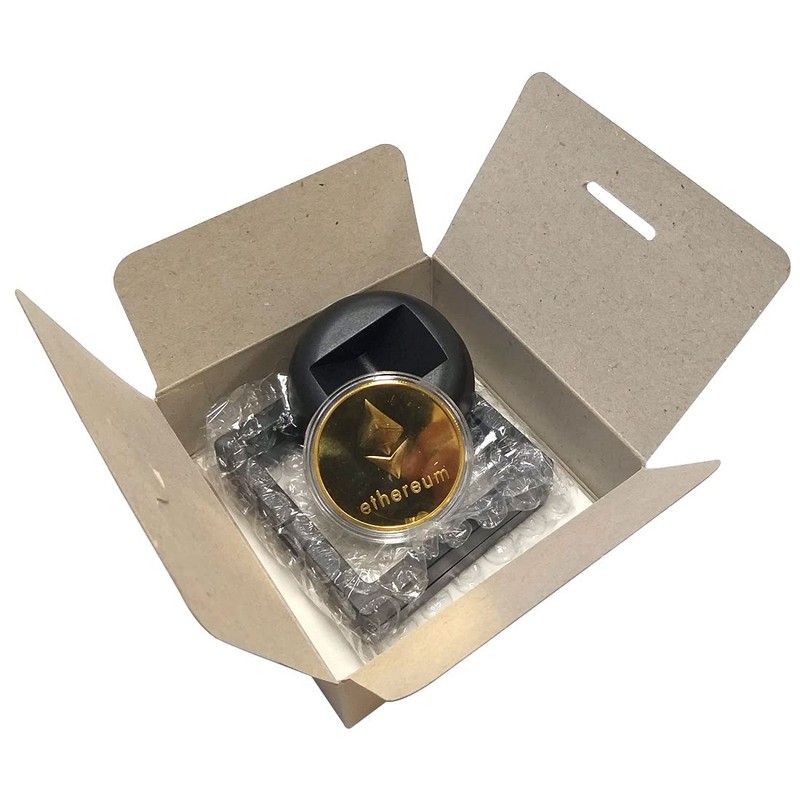 SUPIA Actual Physical Litecoin with Silver Plating Display Iem Case