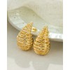 Gold Teardrop Earrings for Women, Chunky Gold Drop Statement Earrings