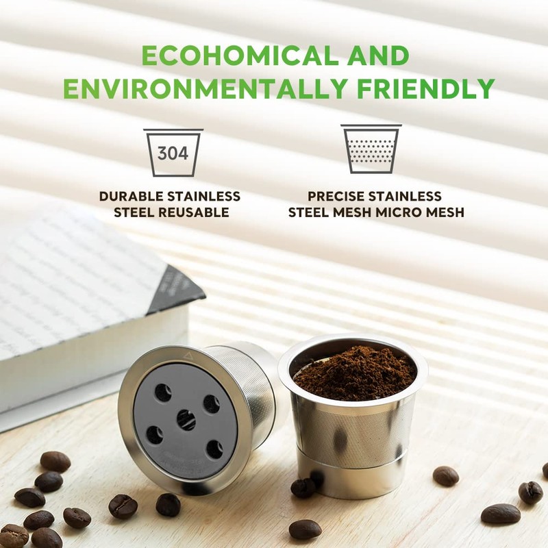 Stainless Steel Reusable K Cups for K eurig Supreme &
