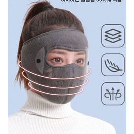 Full-Face Goggle Cold Weather Mask for Hiking, Running, Golf Sports Mask Blue 4ea