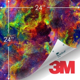 Unbranded Rainbow Nebula Pro Guitar/Bass Skin Axe Premium Re-Skin Vinyl Wrap reproduction