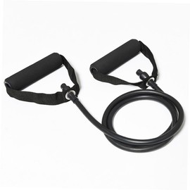 BESPORTBLE 1Pc Elastic Resistance Bands with Handles Multi Purpose Exercise Tubes for Yoga Home Outdoor Workouts Durable Black Pull Rope for Strength Training Stretching Fitness Activities