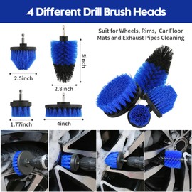 Qydipclin 29Pcs Car Detailing Kit, Car Detailing Brush Set, Car Wash Cleaning Kit, Car Detailing Brushes, Professional Car Care Kit for Interior Exterior Wheels, Blue