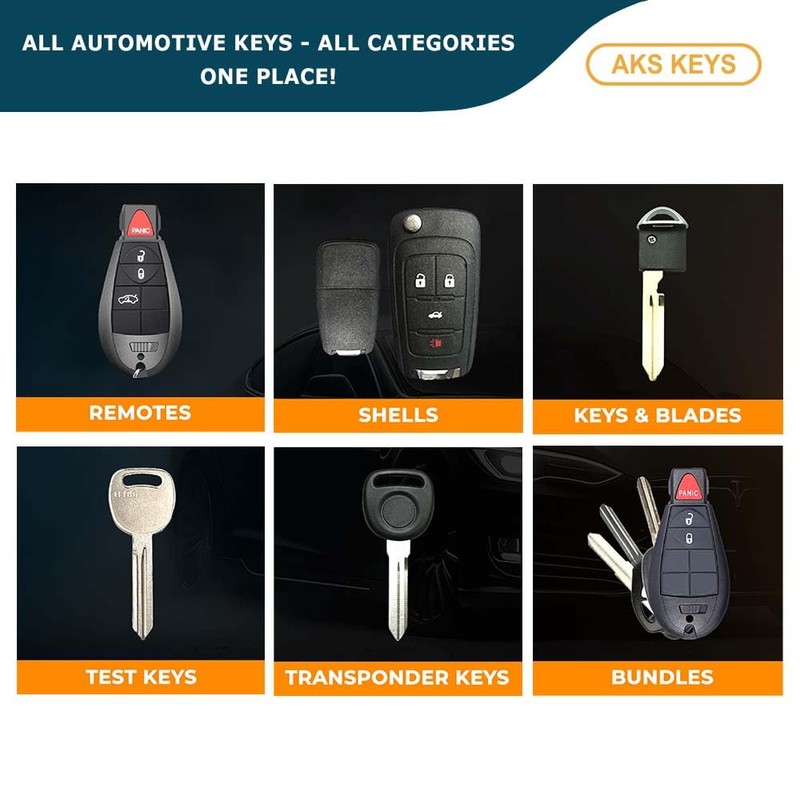 2 AKS KEYS New Shell Case 3 Button Pad Compatible