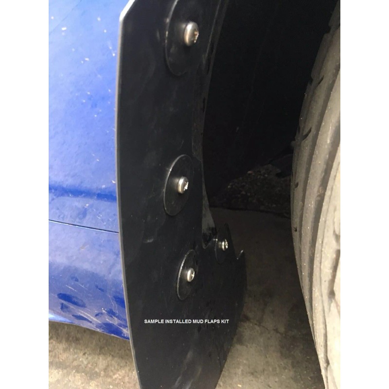 StreetRays 08-15 Mitsubishi EVO X Mud Flaps Set BLACK w/