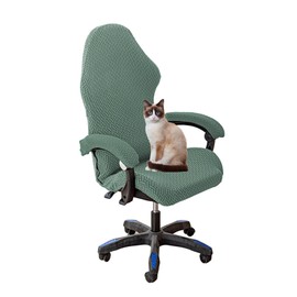 CACXKEP Gaming Chair Covers Slipcovers with Armrest Covers Office Desk Chair Cover Computer Chair Cover Stretch Gamer Chair Cover Cat Scratch Proof,Green