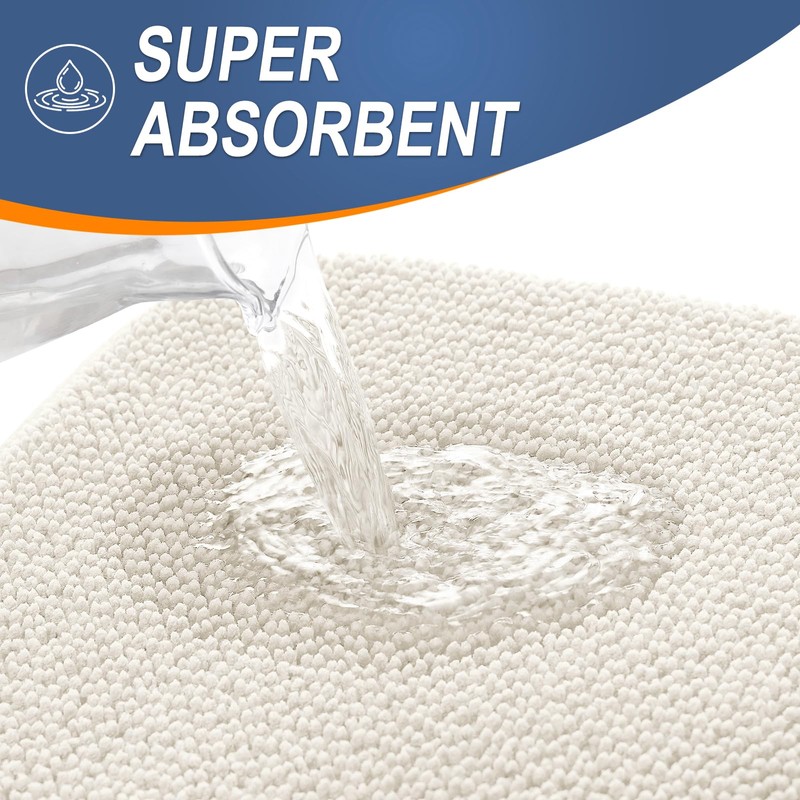 OLANLY Toilet Rugs U-Shaped 24x20, Extra Soft Absorbent Thick Memory