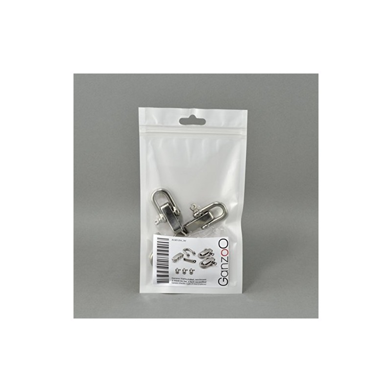 Set of 3 Stainless Steel Shackle Paracord Bracelets Cords with