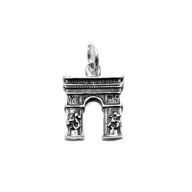 Arc de Triomphe Charm Pendant .925 Sterling Silver
