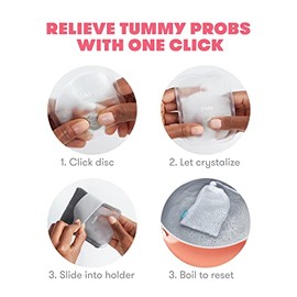 Frida Almohadilla térmica de gas para bebés y cólicos para alivio natural del vientre, calor suave para relajar y calmar el vientre, calentador instan