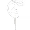 Claire’s Claires Silver Rhinestone 4 in Fringe Drop Earrings Pierced