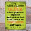 Metal Sign with Saying "Hund streicheln ist Glück" [Dog Stroke