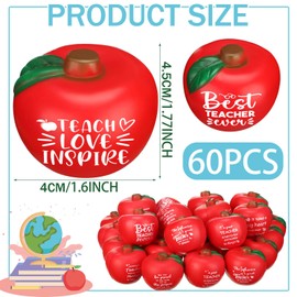 Hollowfly 60 Pcs Teacher Appreciation Gifts in Bulk Fruit Stress Balls Soft Foam Balls Graduation Anxiety Relief Funny Stress Balls for Adults Teachers