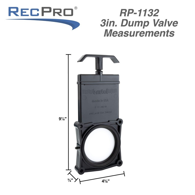 RecPro RV Dump Valve 3" Anonda Replacement | RV Plumbing
