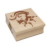 Elegant Fox with Swirling Tail Square Rubber Stamp for Stamping