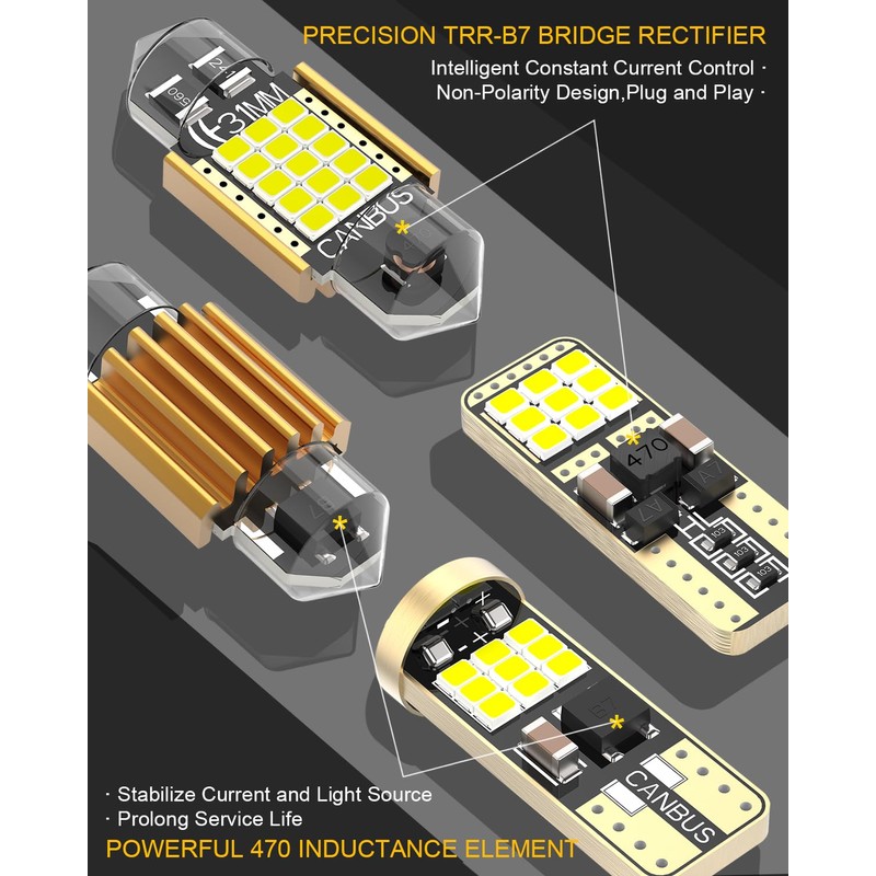BMT xms LED Interior Light Kit Replacement for FORD Escape