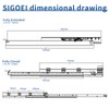 SIGOEI 22 Inch Bottom Mount Soft Close Drawer Slides Full