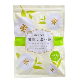 Mizutama Farm Tea House Deep Steamed Dark Tea with Matcha Tea Bags, 0.1 oz (2.5 g) x 100 Packs (Kokuuma Blend)