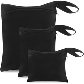 Bolsa HúMeda Reutilizable 3 Piezas Con Cremallera Para Ropa Mojada PañAles Y Trajes De BañO TamañOs PequeñO Mediano Grande Bolsa Impermeable Ligera Para Viajes Y Gimnasio