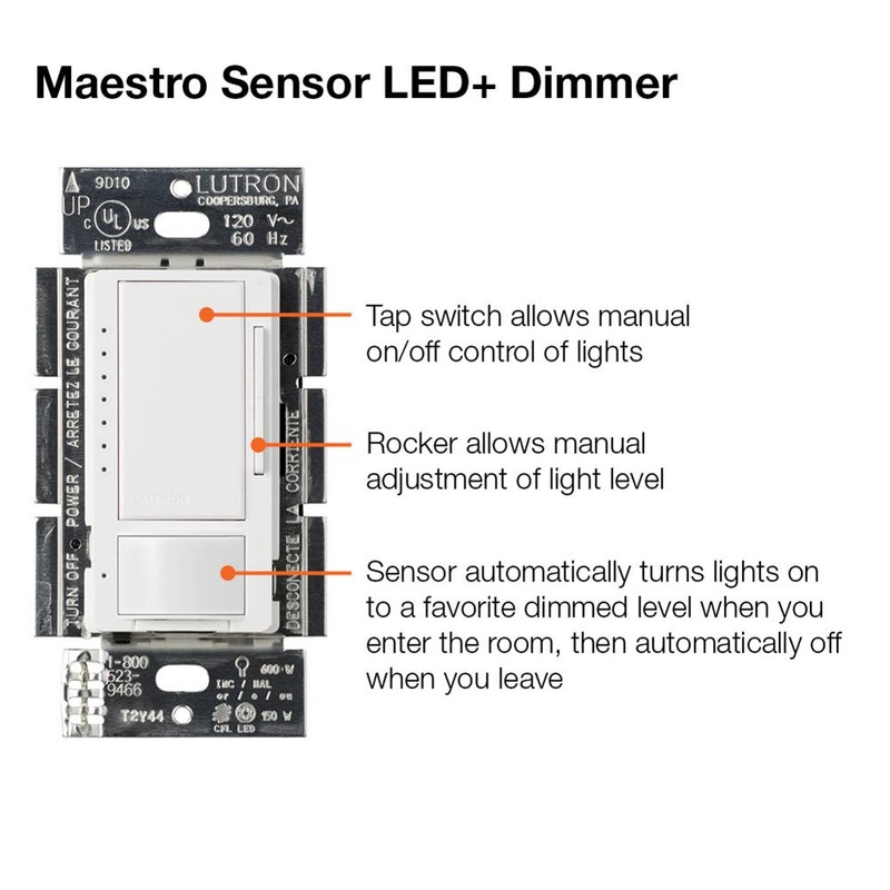 Lutron Maestro LED+ Dimmer and Motion Sensor (3 Pack) |