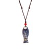 POYAMUSE Ceramic Fish Whistle Pendant Necklace for Women - Handmade