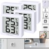 PEARL Indoor Climate Thermometer: Set of 4 Digital Thermal &