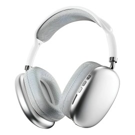 Auriculares Inalmbricos Diadema Con Micrfono 400mah Plateado Diadema Vulata P9 Pro Max Algodn Acolchado Orejeras Transpirables Rotacin Libre          
