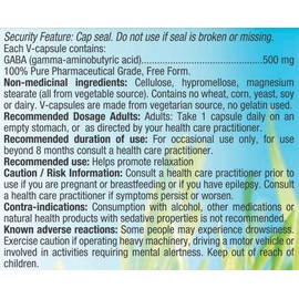 Life Choice GABA 500mg (60 VegCaps) - Expires August 2025