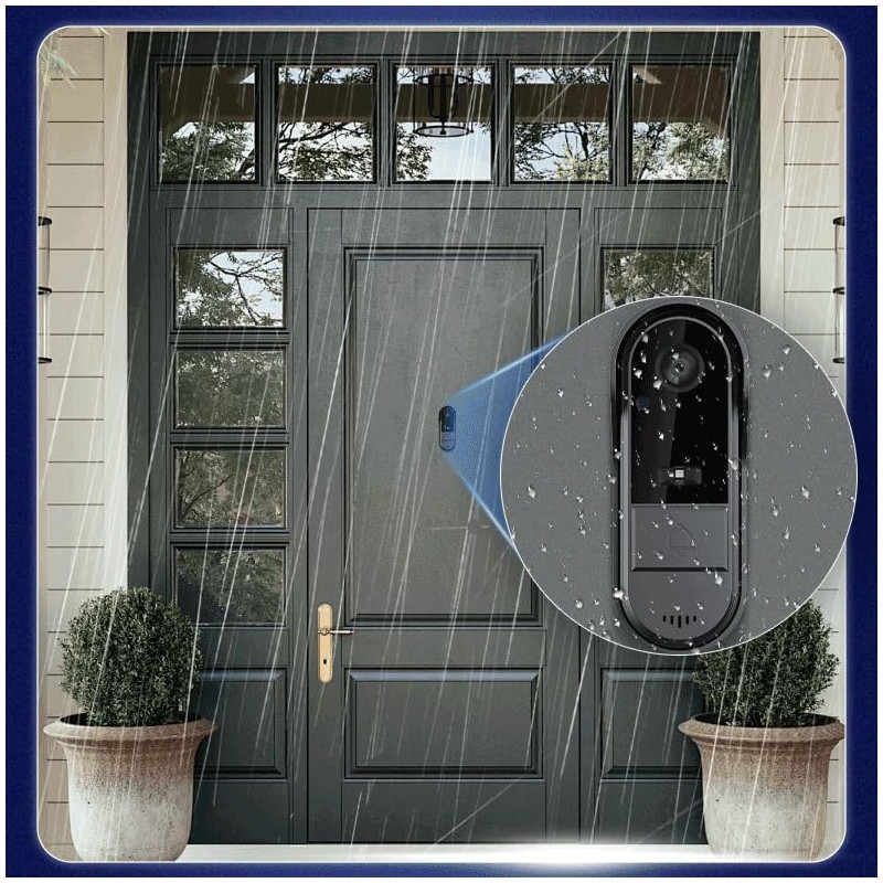 TKMARS Doorbell Camera Wireless No Subscription 1080P, Waterproof Door Bell